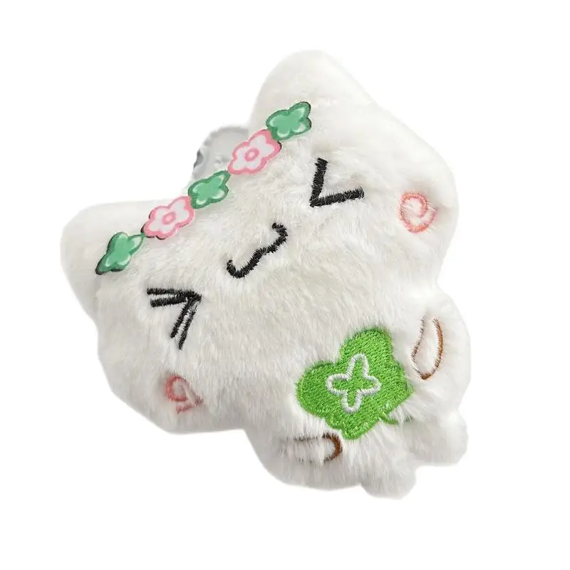 Cartoon Animal Rabbit Panda Plush Pendant Keychain Kawaii Fashion Key Ring For Women Girls Cute Backpack Pendant Accessories