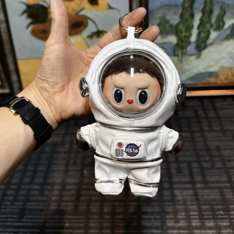 

2025 New 17cm Labubu astronaut doll outfit macaron pendant vinyl figurine Fashion clothing replacement V1 V2 Labubu Accessories