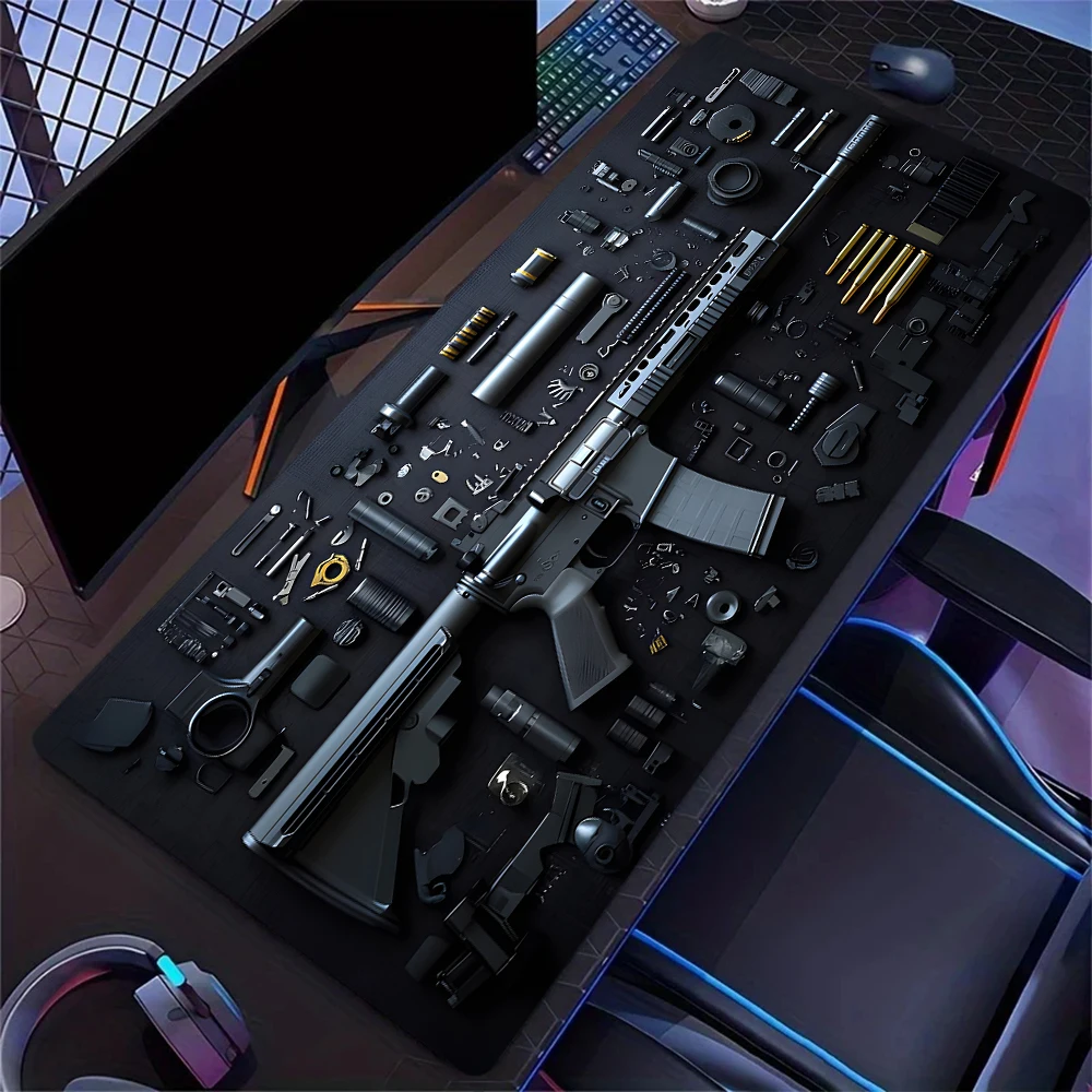 Military Tactical Style Themed Mouse Pad, Large Mouse Pad with Stitched Edges, XXL Keyboard Pad, Computer Office Accessories