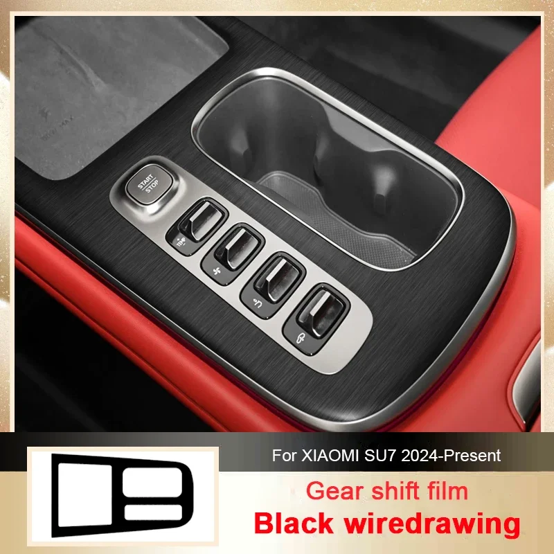 سيارة الكربون الداخلية ملصق السيارات نافذة رفع لوحة مائي ل XIAOMI SU7 2024-الحاضر LHD والعتاد الباب طبقة رقيقة واقية ملحق