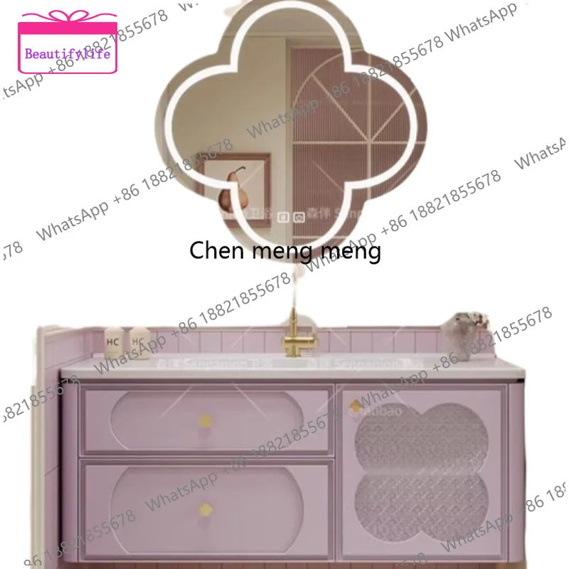 YL Holder Vanity Bathroom Cabinet Drawer Wall Mount Simple Dresser Bathroom Cabinet Mirror Natural Armario Para Banheiro Furnitu