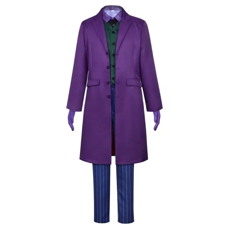 Cosplay Movie & tv Dark Knight Joker Costumes Joker Heath Ledger Suit Purple Jacket Uniform for Adult Halloween Dress Up Party