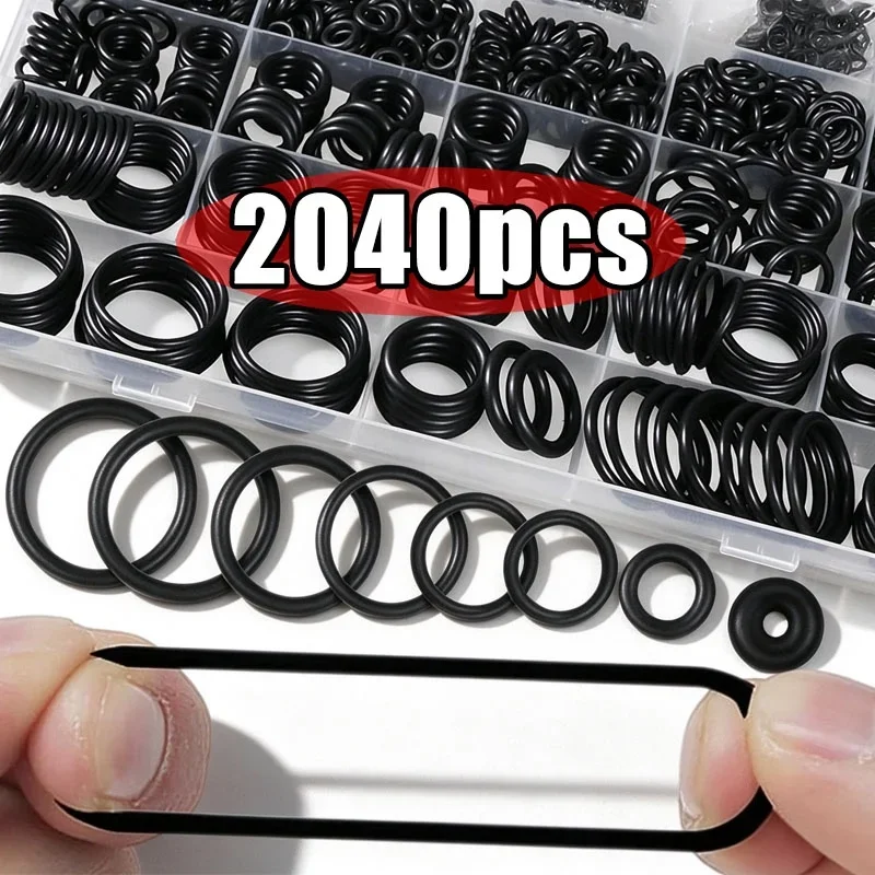 Universal Nitrile Rubber O Rings, Oil and Heat Resistant, Ideal for Automotive Repair, Faucet Plumbing, Air and Gas Sealing
