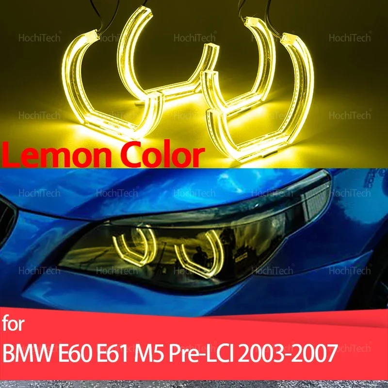 

CSL Style Lemon Yellow Angel Eyes DRL LED Daytime Light Car Styling for BMW E60 E61 520i 525i 530i 540i 545i 550i M5 2003-2007