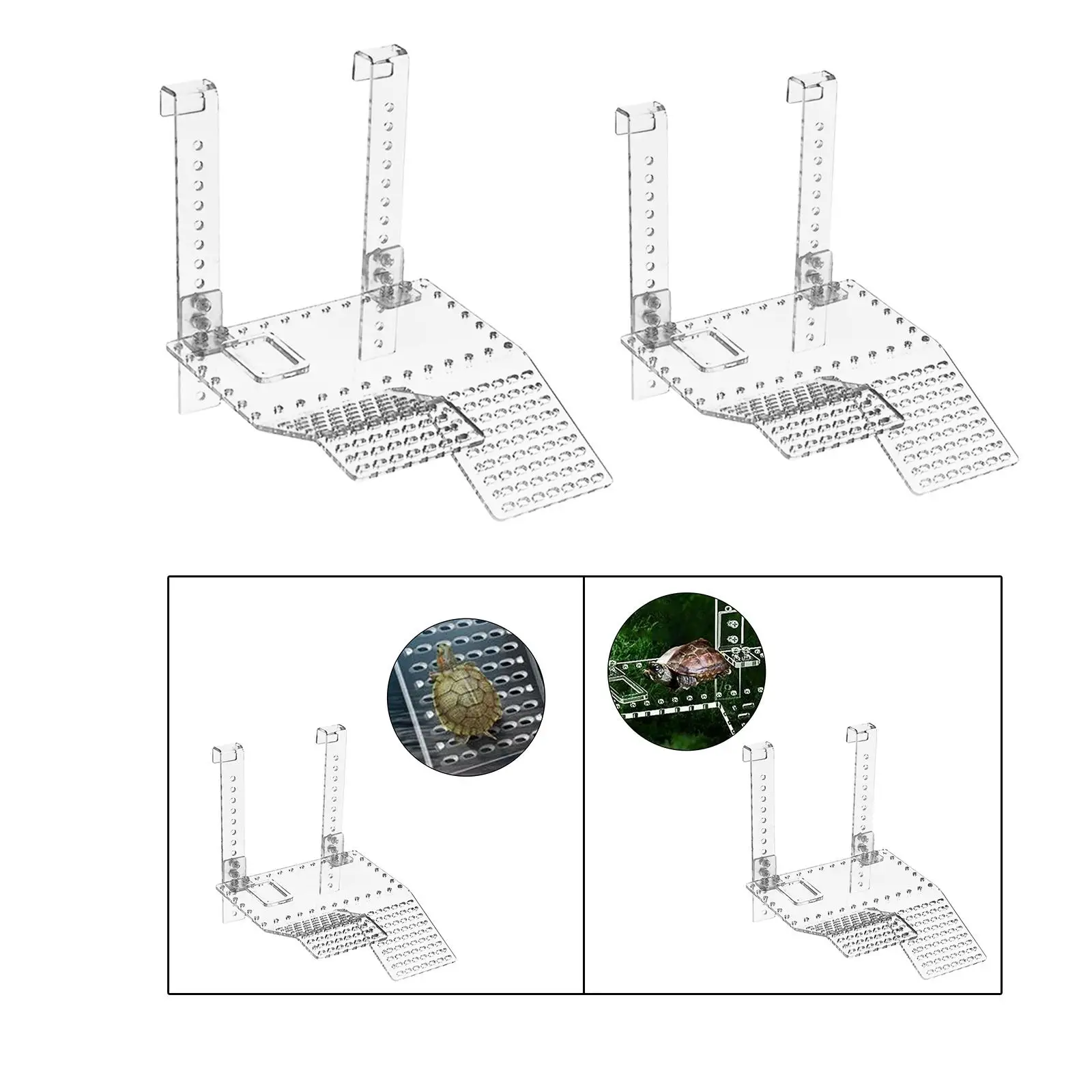 Turtle Basking Platform Aquarium Animal Sink Wharf Turtle Ramp for Terrapin Salamanders Bearded Dragon Small Reptiles Amphibians