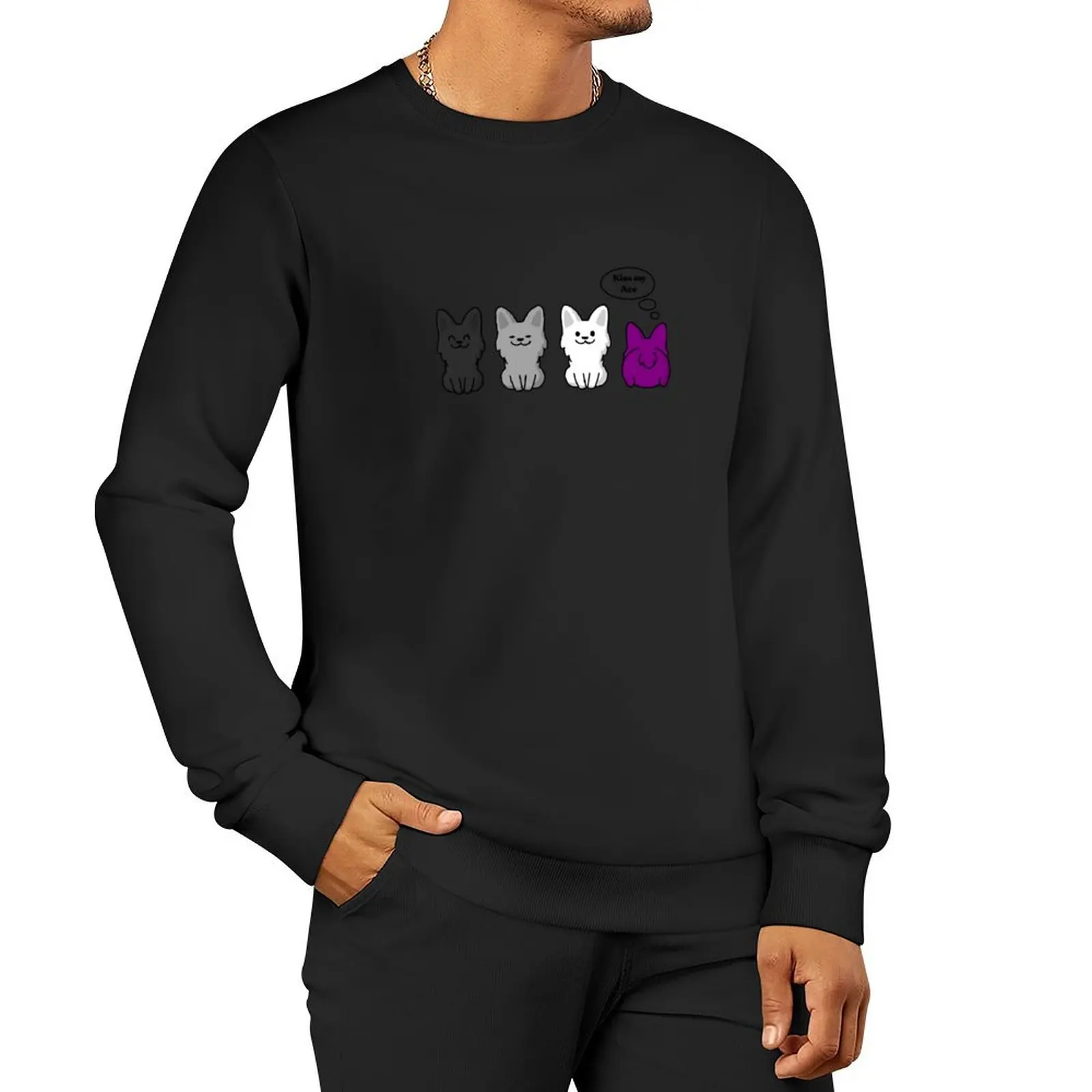 

Asexual Kiss My Ace Pullover Hoodie anime clothing hooded sweatshirt