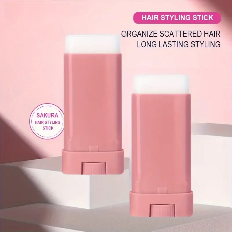 1pc Sakura Scented Hair Wax Stick, Long-lasting Hold and Natural Shine, Hair Break Setting Cream Stick, Suitable for All Hair Ty