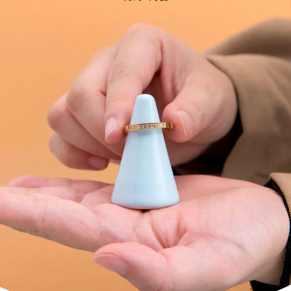 

Photography Small Ceramic Jewelry Props Stand For Rings Jewelry Display Stand Ring Holder Jewelry Packaging Ring Display Rack