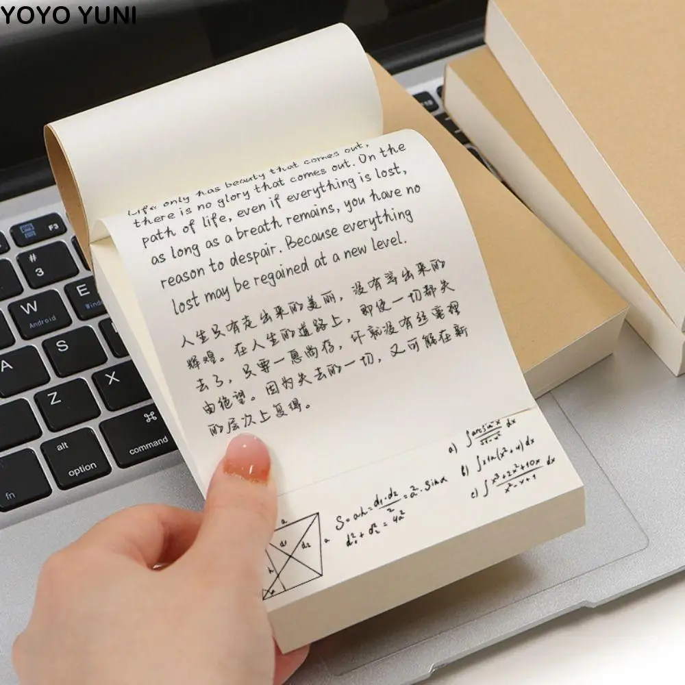 A6 Blank Draft Notebook 252Sheets Thicken DIY Office Notebook Easy to Tear off School Supply Painting Sketchbook Student