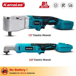 Kamolee 1000N. m wireless charging ratchet wrench 3/8 inch right angle electric wrench tool compatible with Makita 18V battery
