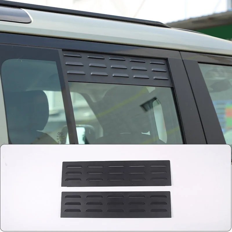 

For Land Rover Defender 110 2020-2023 Aluminum Alloy Car Rear Side Window Ventilation Panel Decoration Modification Accessories