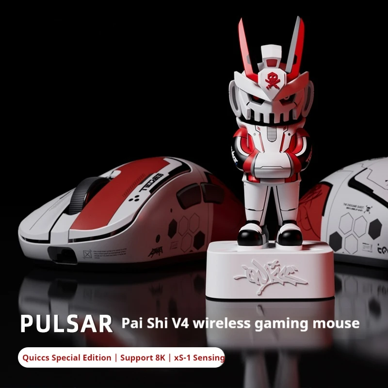 Pulsar V4 Gaming Mouse Wireless Tri Mode Paw3950 Ergonomics Lightweight 32000DPI 8k low latency Customized Gamer Mouse Laptops