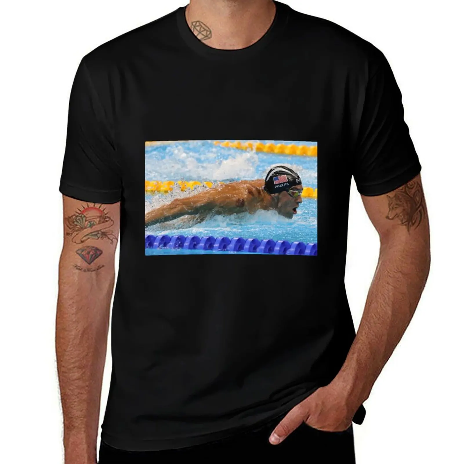 Michael Phelps T-Shirt Sun Protective Outdoor Tee Top T-Shirt