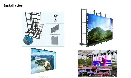 Custom Weatherproof Outdoor LED DisplayIndoor 500*1000mm Rental Display Die-Casing Aluminum P4.81 Video Wall Advertising Display
