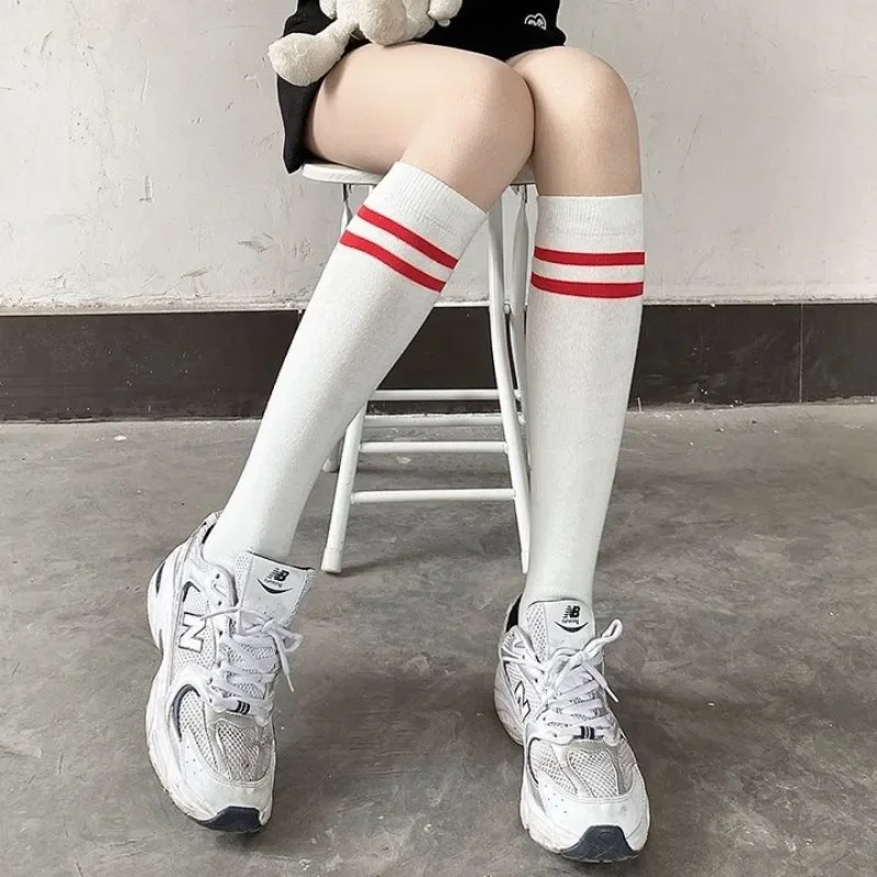 1/3pairs Black White Striped Socks Women Sexy Low Knee Thigh Cotton Mid Tube Short Knee Stockings Ladies Girls Warm Summer Sox