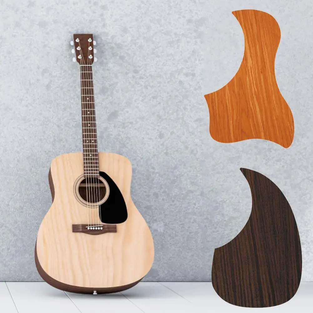 Guitar Pickguard Self Adhesive Pick Guard Anti-scratch Replacement Walnut Wood Grain Folk Guitar Guard Scratch Plate