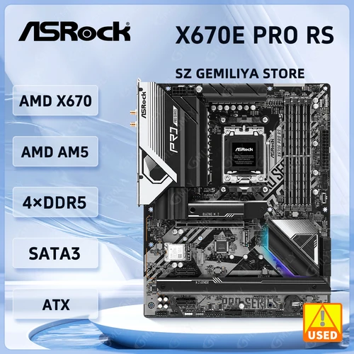 Placa base ASRock AMD X670 X670E Pro RS Sokcet AM5 DDR5 256GB compatible con 7900X 7600 8300GE 9950 8700F 7700 cpu NVMe SSD