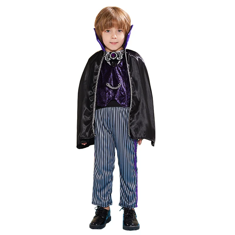 Ragazzi Halloween costumi da vampiro bambini bambini Dracula Count Cosplay carnevale Purim sfilata palcoscenico che mostra giochi di ruolo abito da festa