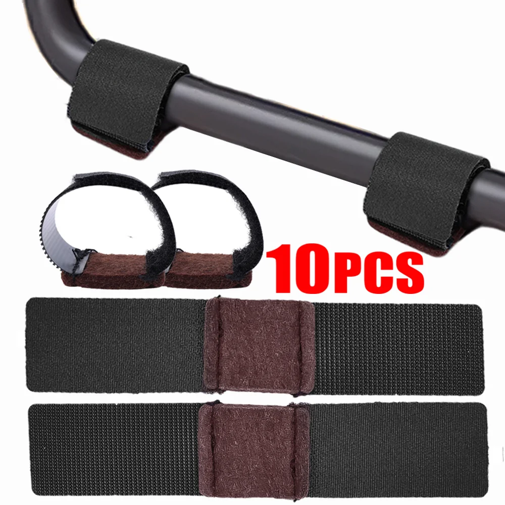 5/10PCS Chair Leg Felt Pads Non-Slip Hook Loop Fasteners for Office Chairs U-shaped Iron Pipe Table Foot Holder Protection Cover