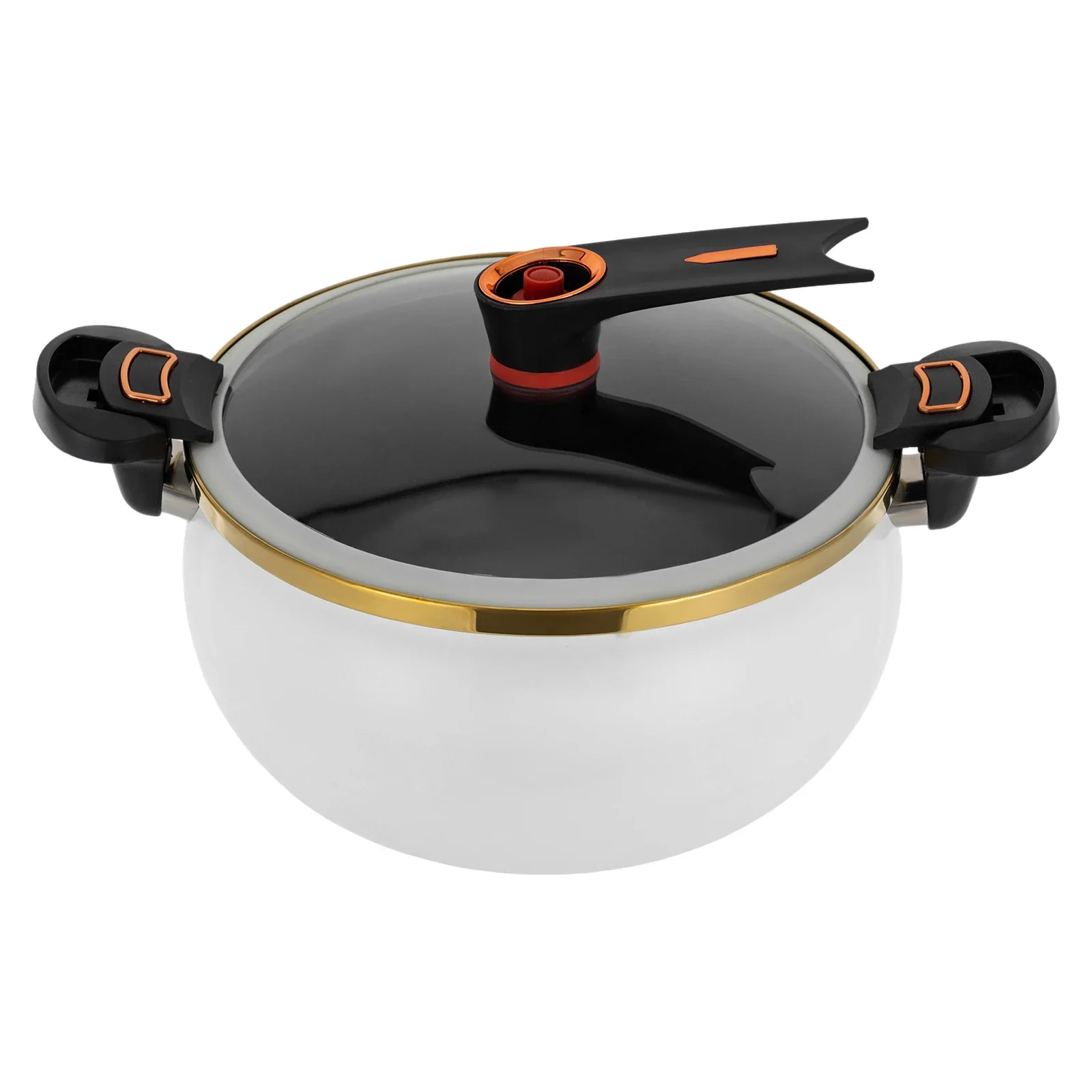 FirmHome StoreBlack/White 8L Micro Pressure Cooker Multi-Function Cooking Pot With 2 Handles Suitable For 5-7 People