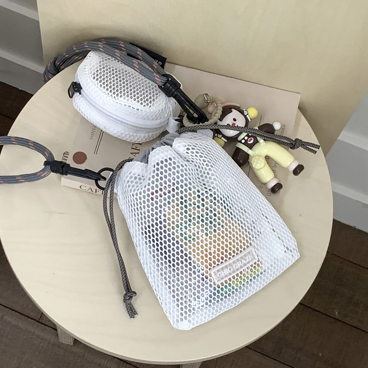 

Fashion Hollow Out Crossbody Bag Solid String Shoulder Pack Women Men Summer Casual All-match Commute Messenger Phone Net Bags