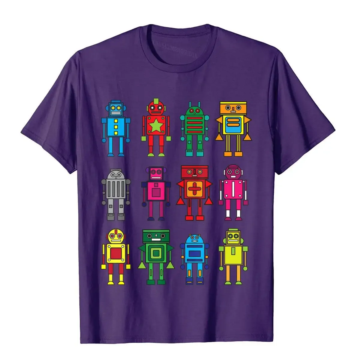 Robot Shirt Funny Robot Technology Tee Prevailing Men Top T-Shirts Cotton Tops T Shirt Hip Hop Christmas Clothing