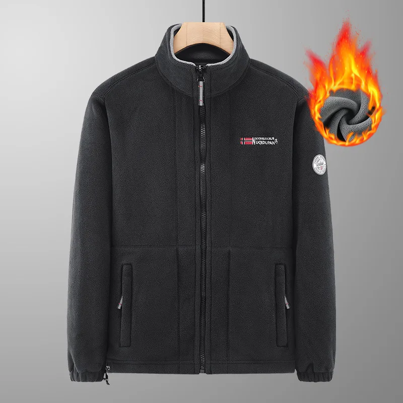 Fall new style fleece jacket same style for both men and women loose fit outdoor warm hiking suit US/European size
