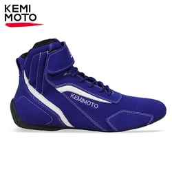 Bottes de course d'équitation de moto pour hommes, chaussures de voiture de karting, bottes de rinçage légères, surface pelucheuse d'exercice de protection 03