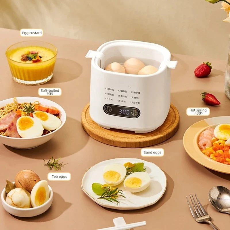 

300W Electric Egg Boiler Breakfast Machine Multicooker Steamer Automatic Egg Cookers Home Egg Custard Steaming Cooker with Timer