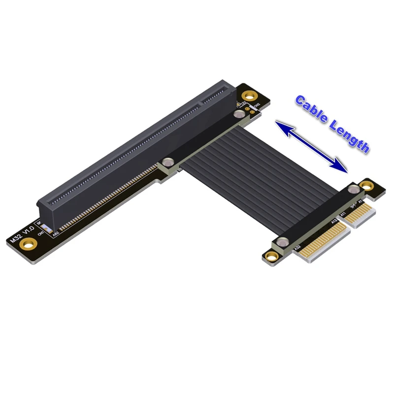 PCI-E 4,0 X4 к X16 Riser Cable Удлинительный кабель для видеокарты PCI Express Gen4 64G/Bps для RTX3090 Rx6800xt Graphics-AT93
