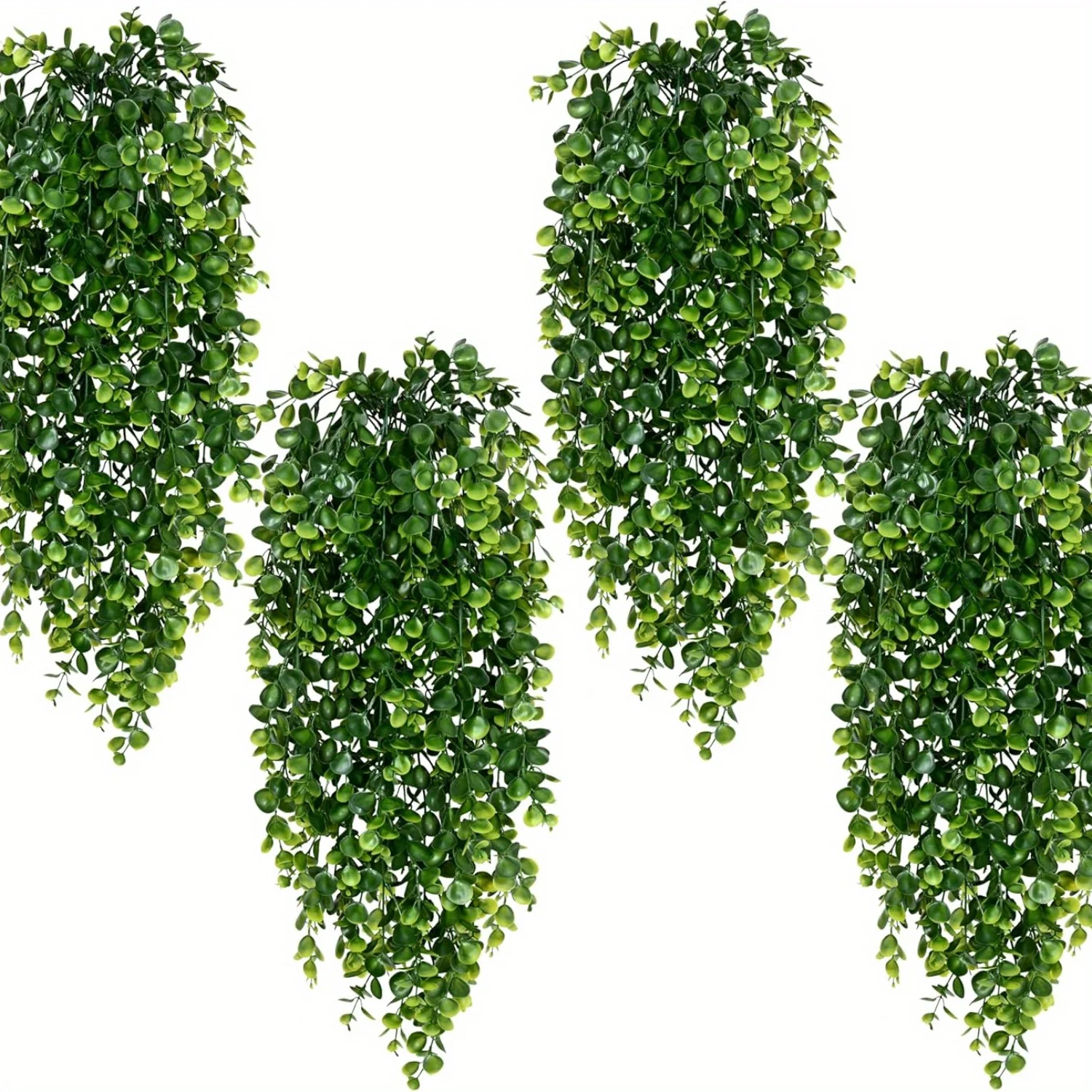Artificial Hanging Plants Fake Wall Hanging Eucalyptus Plants UV Resistant Plastic Decor for Party Wall Porch Wedding Decoration