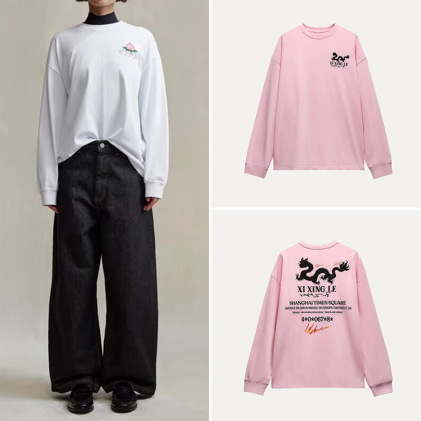 

Повседневная футболка с принтом для женщин, универсальная, осень 2025, модная, с круглым вырезом, длинный рукав, повседневная, бренд Z