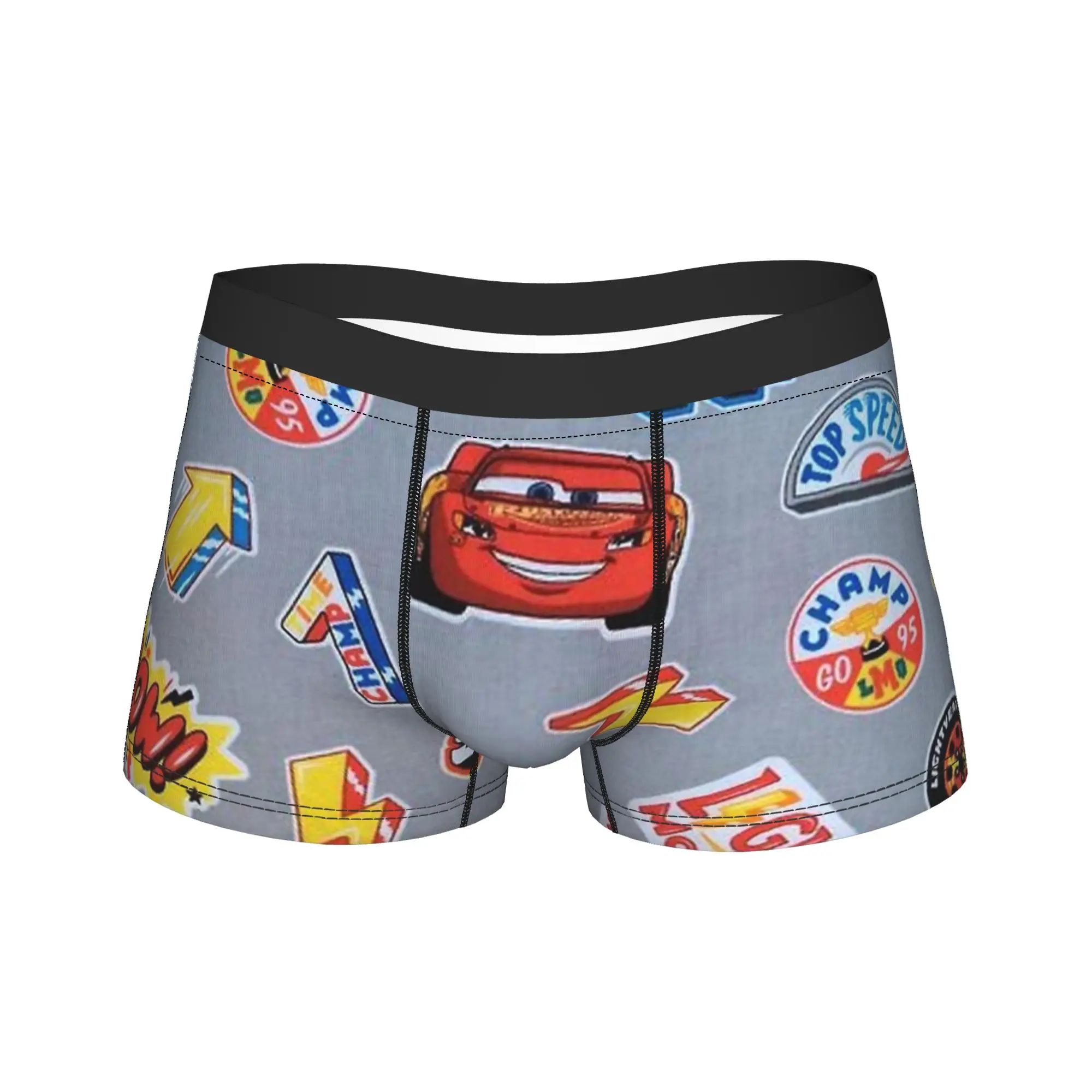

Lightning McQueen Thunder Kachow Underwear Men Shorts Briefs Funny Trunk Trenky Custom Plus Size Underpants