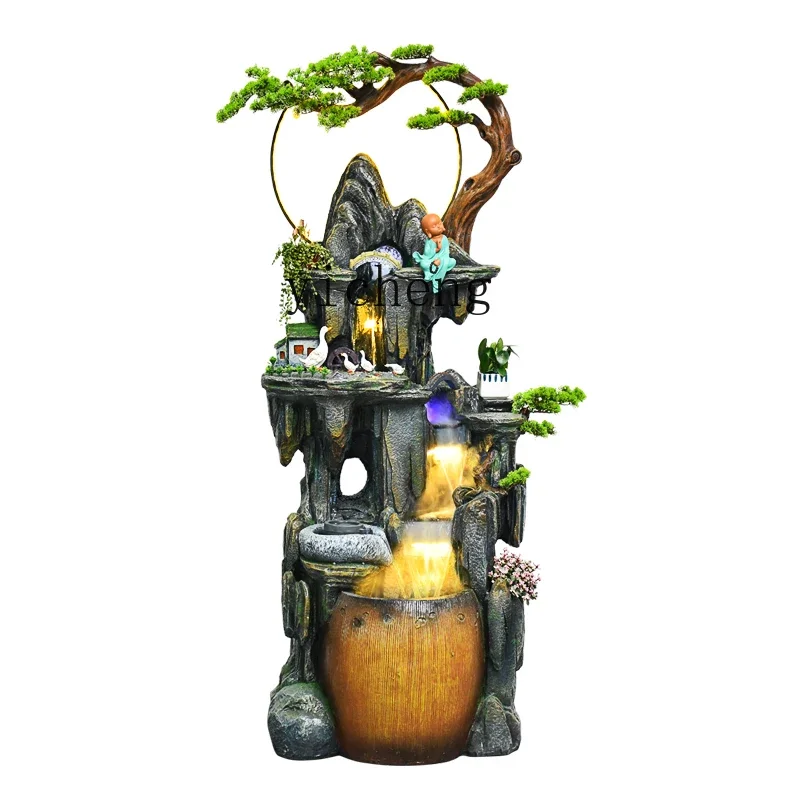 TQH floor-to-ceiling rockery fountain water feature living room office rockery flowing water decoration ornament