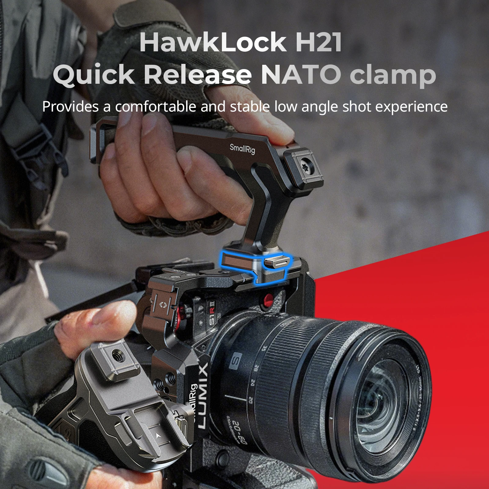 SmallRig S1R II ชุดกรงสําหรับ Panasonic LUMIX S1R II พร้อมที่จับด้านบนสาย USB-C CLAMP W Arca-Swiss Quick-Release แผ่น 4903