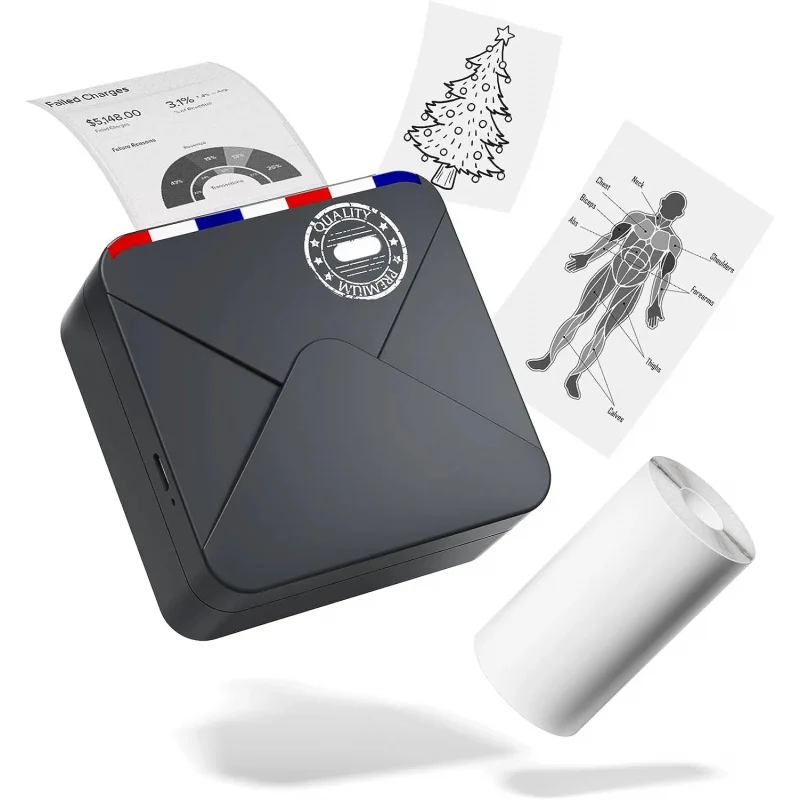 M02S 300DPI HD Thermal Pocket Label Printer, USB Thermal Print for iOS/Android – Study Notes & Photos