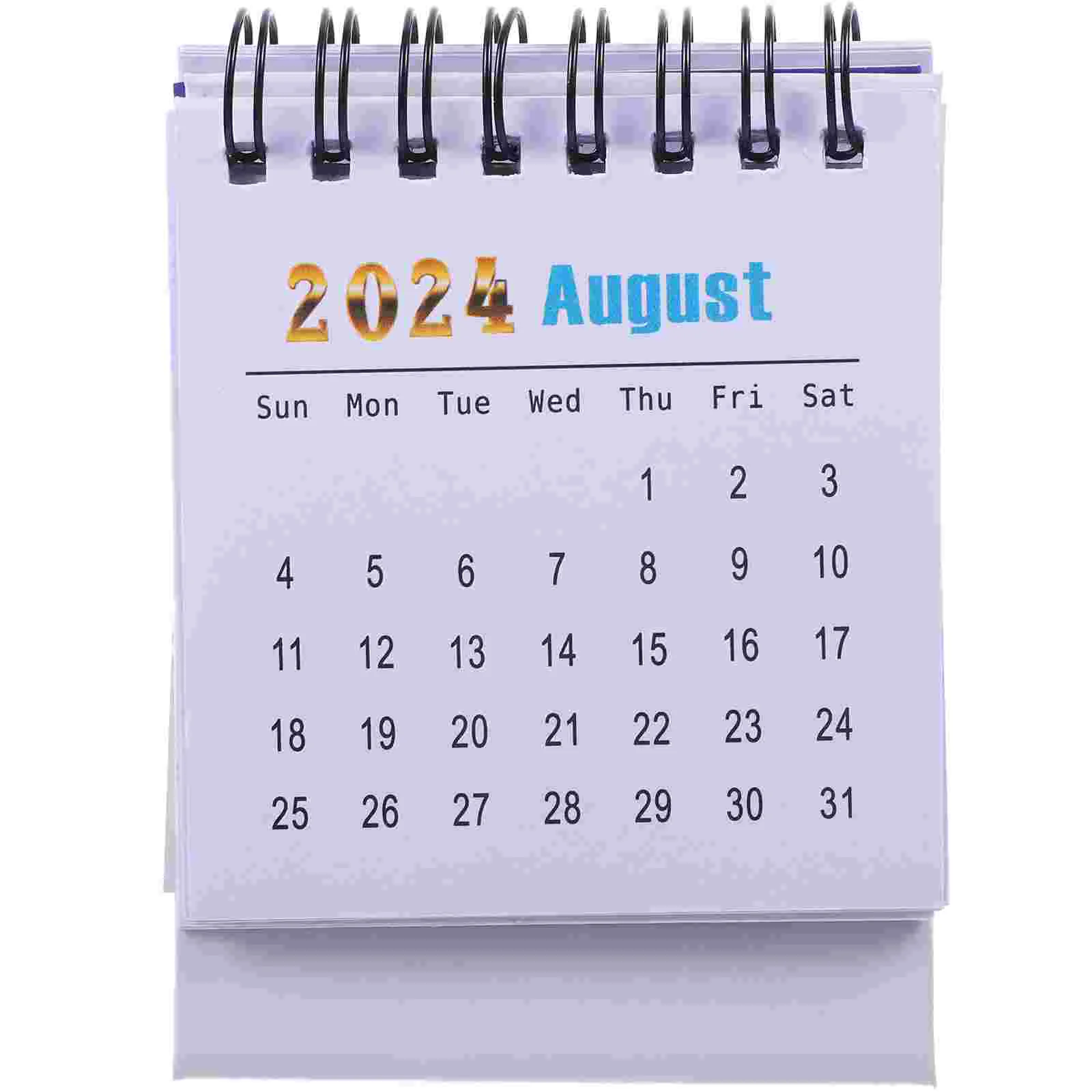2024 Mini Desk Calendar Easel Stand Calendars Freestanding Table Decorative Monthly Desktop