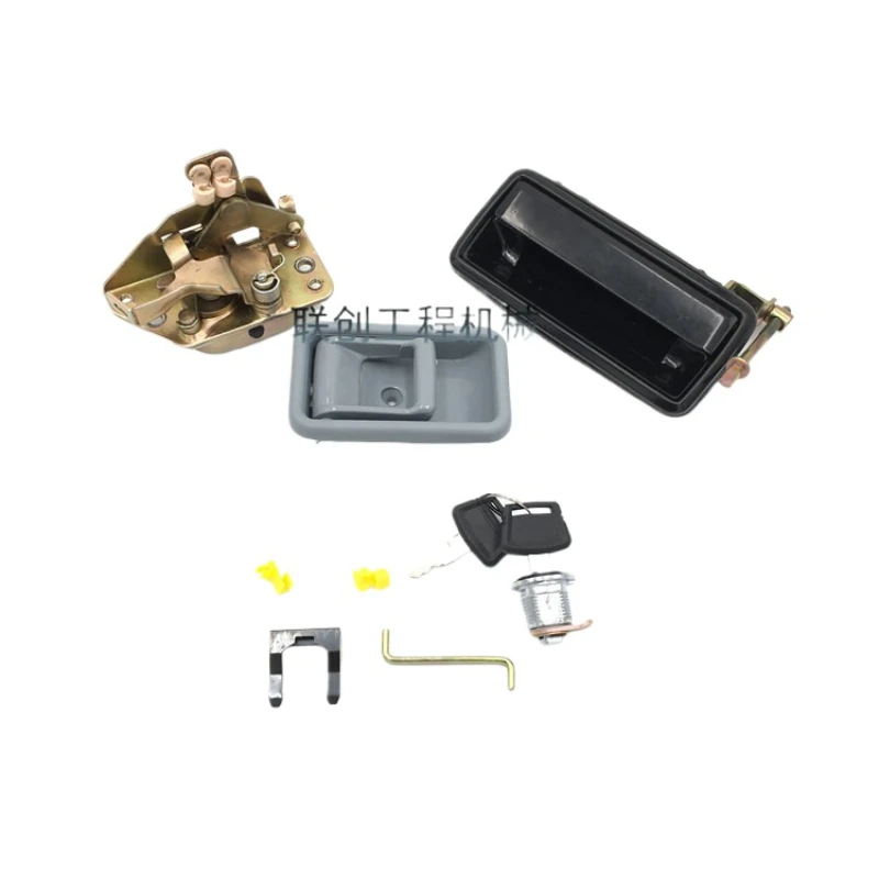 For Kubota KX155/161/165/183/185 Door lock assembly Door inside and outside handle lock block lock cylinder excavator