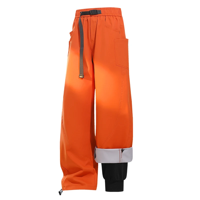 

Мужские повседневные брюки K375 из чистого хлопка, свободного кроя, модные, всесезонные, рабочие, в уличном стиле, весна-осень, длинные