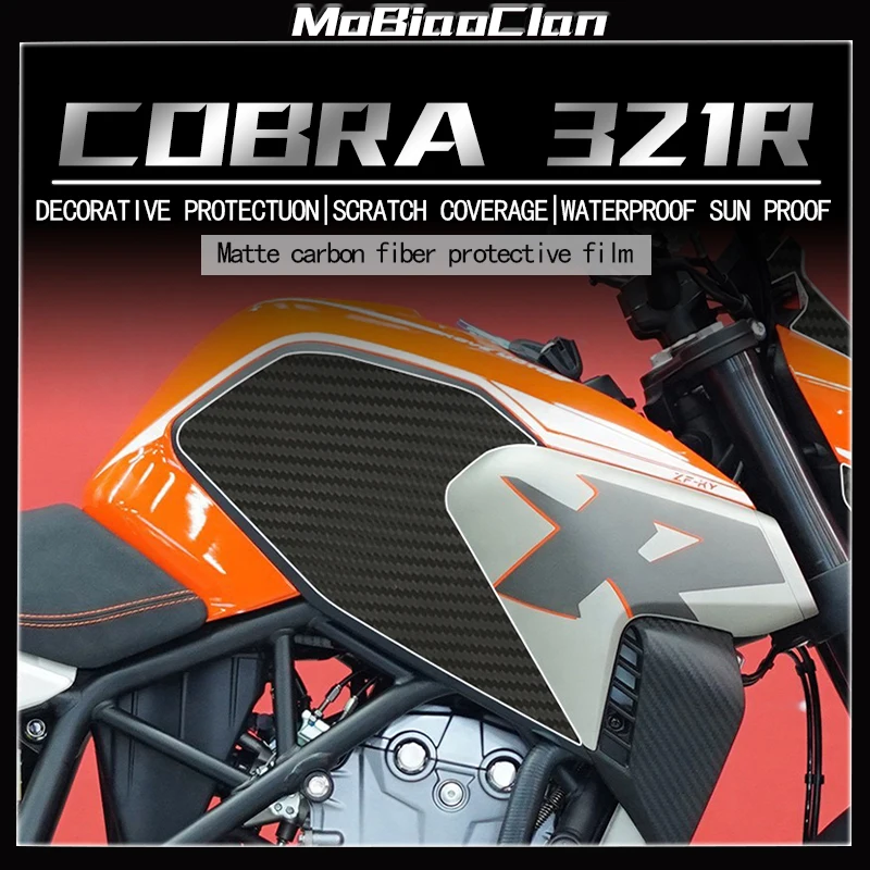 

For COLOVE COBRA 321R Motorcycle Plastic 3D Carbon Fiber Fairing Stickers Decoratin And Protection Kits Accessories