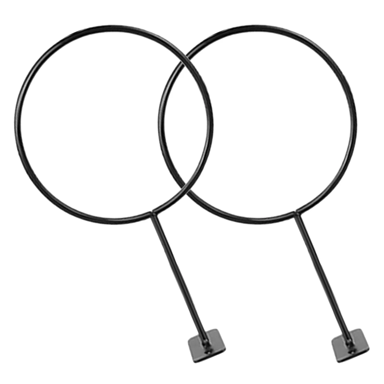 

2Pcs Modern Black Metal Wall Mount Basketball Holder Compatible with Soccer Volleyball Football Multi Functional Sports Display