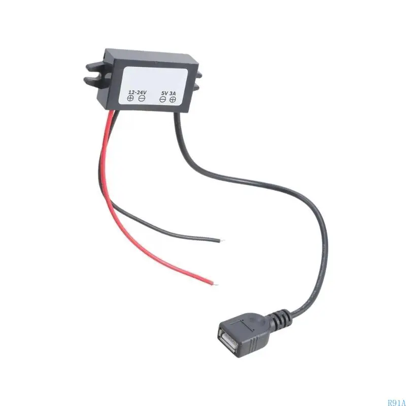 R91A Heavy Duty USB Converter 12 24V Input To 5V3A For Mobile Gaming Device