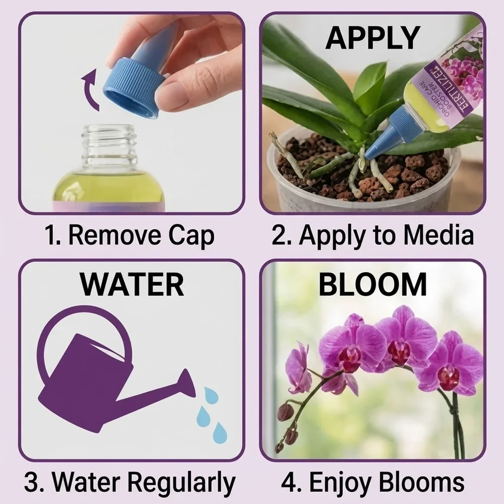 Professioneller Orchideen-Pflanzendünger Flüssigdünger Schnelle Wurzelbildung Blütenbildung Wachstumslösung für Gartenblumenpflege – Detail 3