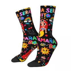 Autumn Winter Casual Men's Women's Karol G Manana Sera Bonito Socks Music Sweat Absorbing Crew Socks