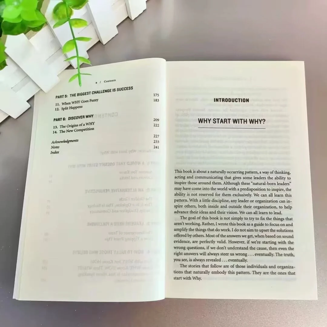 ابحث عن لماذا والبدء مع Why من Simon Sinek للإدارة التحفيزية والقيادة والأعمال التجارية والروايات الإنجليزية وغلاف عادي