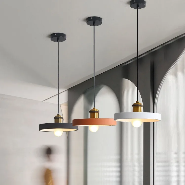 

Nordic Industrial Style Pendant Light Modern Simplicity Pedant Lamps Macaron Simple Dining Room Bedroom Bedside Hanging