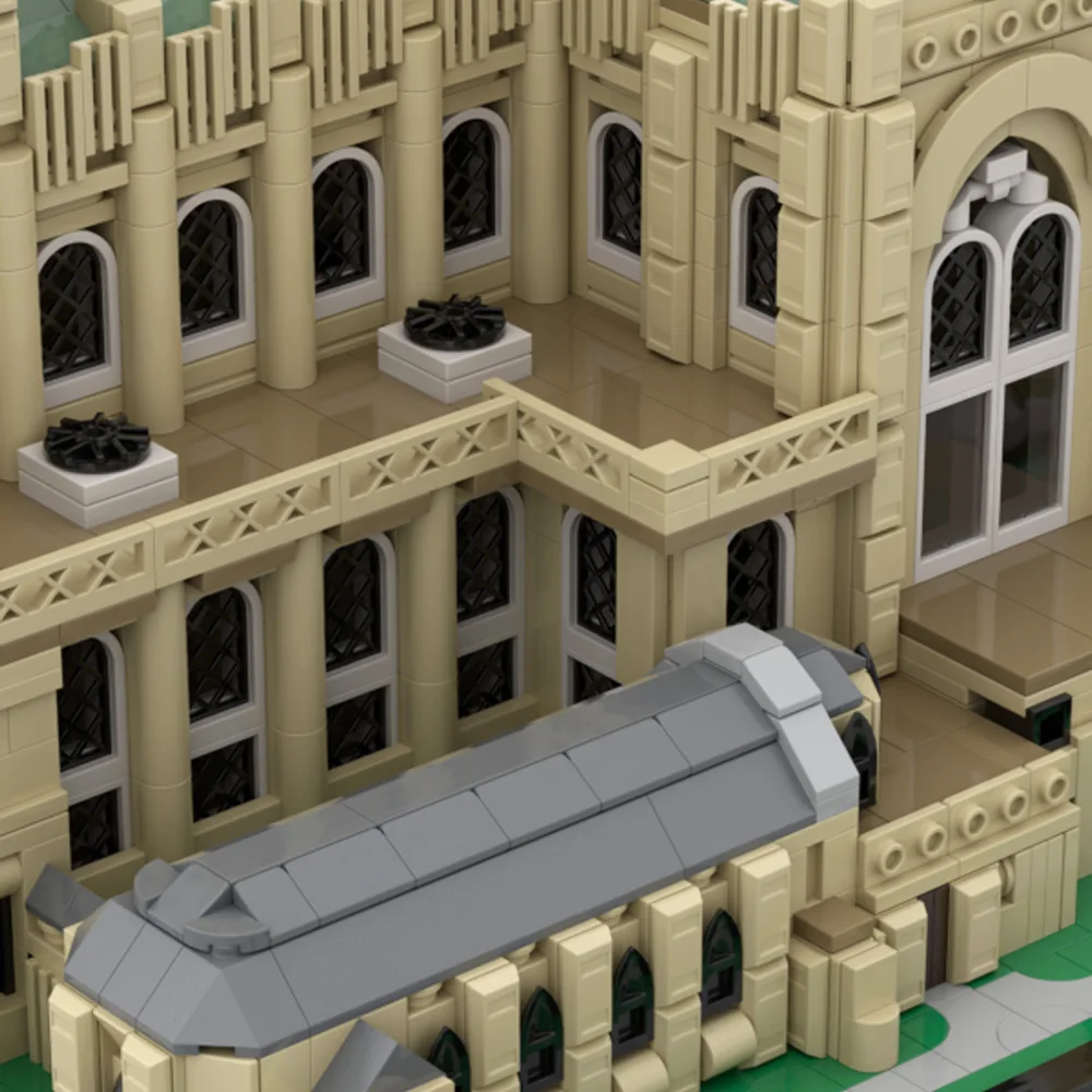 MOC FGrace 教会ニューヨークビルディングブロックモデル有名な中世の城建築レンガ組み立ておもちゃ子供のためのギフト