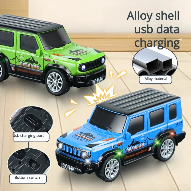 Cross Border 1:64 Alloy Mini Remote Control Car Off-road Drift Desktop Racing Car Pocket Car Birthday Children's Toy