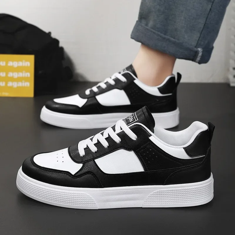 Heren Sneakers Dikke Zool Witte Schoenen Trendy Platte Schoenen Voor Heren Comfortabele Ademende Gevulkaniseerde Sneakers Heren Designer Schoenen44