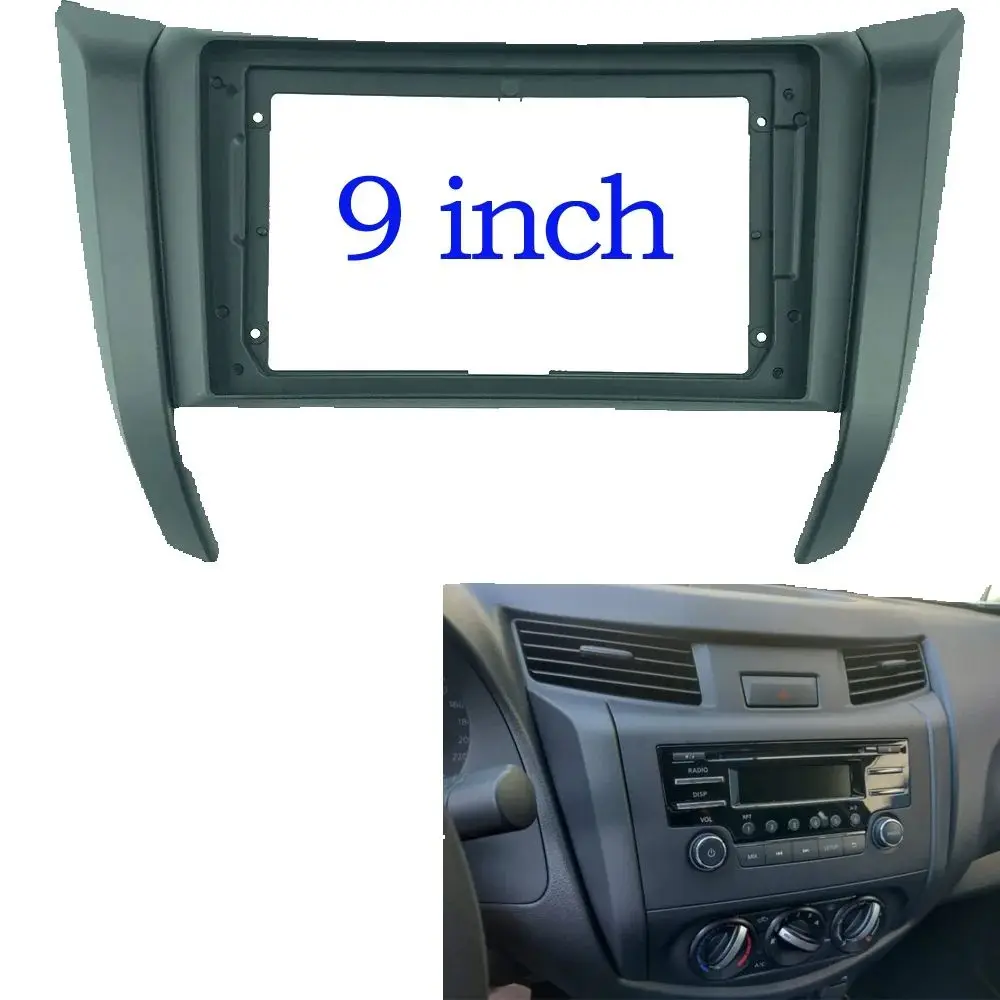 2 Din Plastic Fascia Panel Frame 9 Inch Car Radio Installation DVD GPS Mp5 for Nissan Navara NP300 Frontier 2017+ Dash Mount Kit